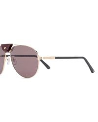 Cartier Occhiali da sole modello aviator - Metallizzato