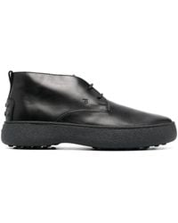 Tod's - W. G. Desert Leather Boots - Lyst