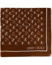 Jimmy Choo - Jc Monogram Silk Scarf - Lyst