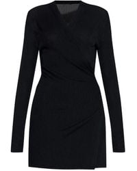 Balenciaga - Ribbed-Knit Wrap-Tie Cardigan - Lyst