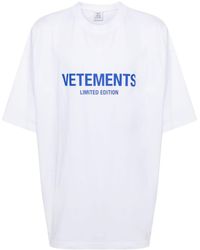 Vetements - Logo-print Cotton T-shirt - Lyst