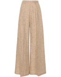 Forte Forte - Lurex High Waist Palazzo Broek - Lyst