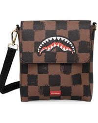 Sprayground - Checkered Shark Messenger Bag - Lyst