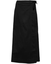 Ganni - Wrap-Around A-Line Midi Skirt - Lyst