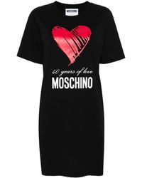Moschino - Vestido corto con aplique de corazón - Lyst