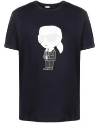 Karl Lagerfeld - T-Shirt mit Ikonik Karl-Motiv - Lyst