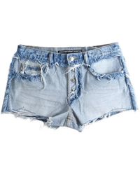 Alexander Wang - Deconstructed Frayed-Edge Shorts - Lyst