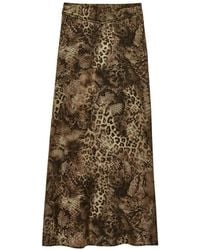 Ba&sh - Ciria Animal Print Skirt - Lyst
