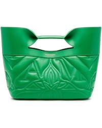 Alexander McQueen - Borsa tote The Bow in pelle - Lyst