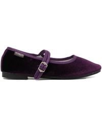 Rockfish - Velvet Buckle-Fastening Ballet Flats - Lyst