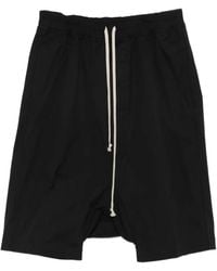 Rick Owens - Drawstring Drop-Crotch Shorts - Lyst