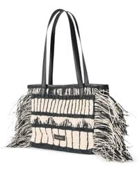 KARL LAGERFELD - K/Signature 2.0 Fringe Tote Bag - Lyst