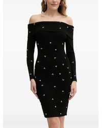 Guess - Off-Shoulder Embellished Mini Dress - Lyst