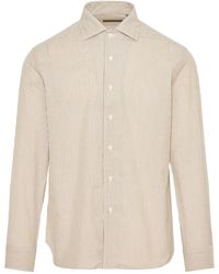 Corneliani - Striped Button-Up Shirt - Lyst