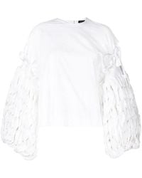 A.W.A.K.E. MODE - Woven Puff-Sleeve Blouse - Lyst