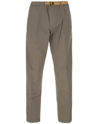 White Sand - Belted-Waist Chinos - Lyst