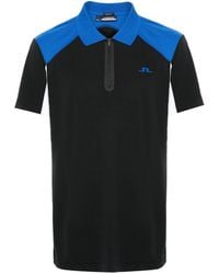J.Lindeberg - Arch Panelled Polo Shirt - Lyst