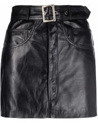 Manokhi - Leather Mini Skirt - Lyst