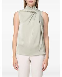 Hanita - Draped High-Neck Blouse - Lyst