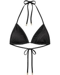 Philipp Plein - Haut De Bikini Triangle À Imprimé Griffures - Lyst