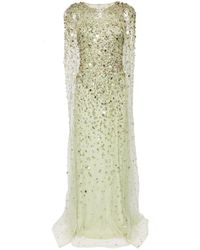 Jenny Packham - Songbird Sequin-embellished Cape Gown - Lyst