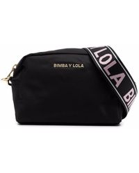 Bimba Y Lola Small Plaited Crossbody Bag in Black | Lyst