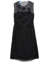Prada - Embroidered Silk Cigaline Dress - Lyst