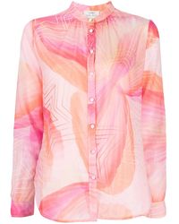 forte_forte - Star-Print Long-Sleeve Shirt - Lyst