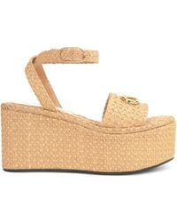 Sergio Rossi - Logo-Plaque Platform Sandals - Lyst