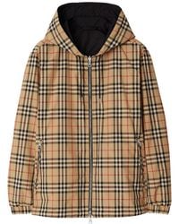 Burberry - Giacca Vintage Check reversibile beige - Lyst