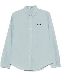 Miu Miu - Check Pattern Poplin Shirt - Lyst
