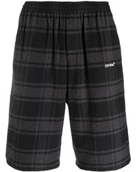 Off-White c/o Virgil Abloh - Check-Print Shorts - Lyst