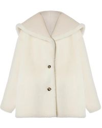 Alberta Ferretti - Abrigo con capucha y botones - Lyst