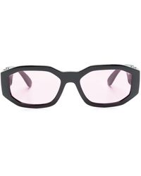 Versace - Medusa-plaque Hexagonal-frame Sunglasses - Lyst