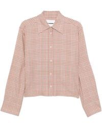Jil Sander - Checked-Pattern Button-Down Shirt - Lyst