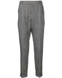 PT Torino - Prince Of Wales Tailored Tapered Trousers - Lyst