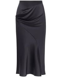 Nina Ricci - Asymmetrical Draped Midi Skirt - Lyst