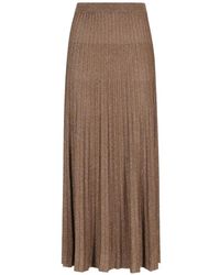 Roberto Collina - Pleated Metallic-Effect Skirt - Lyst