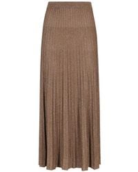 Roberto Collina - Pleated Metallic-Effect Skirt - Lyst