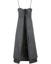 MM6 by Maison Martin Margiela - Flared Hem Cotton Dress - Lyst