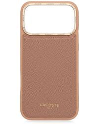 Lacoste - Logo-Print Pebbled Iphone Case - Lyst