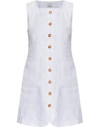 Posse Ellen Linen Mini Dress in Red | Lyst UK