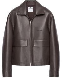 Courreges - Double-Pocket Zip-Fastening Leather Jacket - Lyst