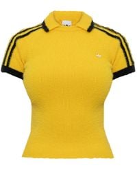 adidas Originals - Gestricktes Cali T-Shirt mit Poloshirtkragen - Lyst