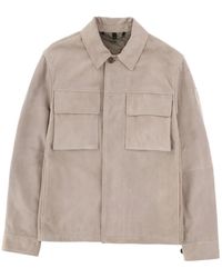 Belstaff - Leather Shirt Jacket - Lyst