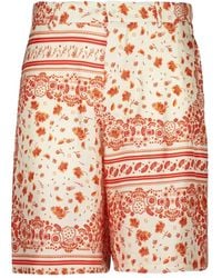 Fendi - Bandana-Print Silk Shorts - Lyst