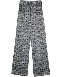 Kiton - Abstract Pattern Print Silk Trousers - Lyst