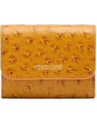 Roberto Cavalli - Ostrich-Effect Card Holder - Lyst