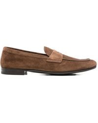 Prada - Suede Leather Loafers - Lyst
