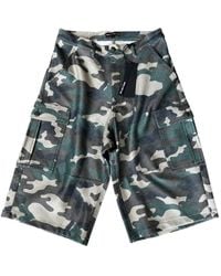 Triple Sevens - Camouflage-Print Leather Shorts - Lyst